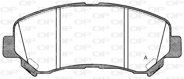 OPEN PARTS Комплект тормозных колодок, дисковый тормоз BPA1318.00